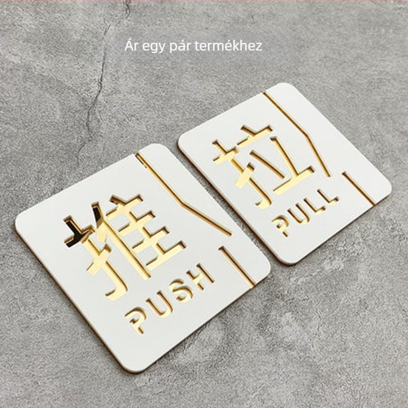 Akril tolóajtó jelzőtábla – UV nyomtatás, testreszabható, irodai használatra