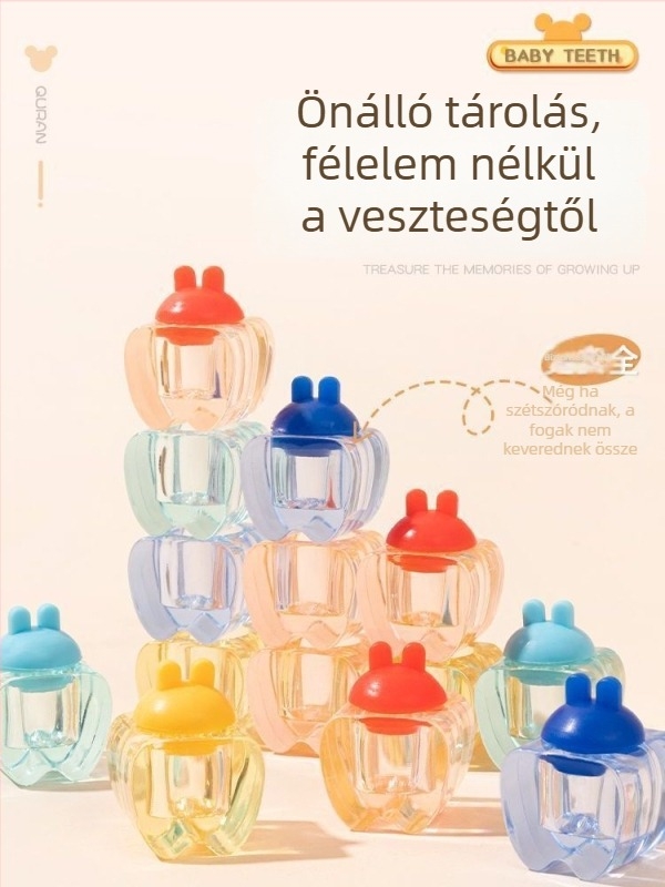 20 tejfog-emléktartó doboz gyerekeknek, műanyag tároló doboz tejfogak számára, 0–3 éveseknek megfelelő