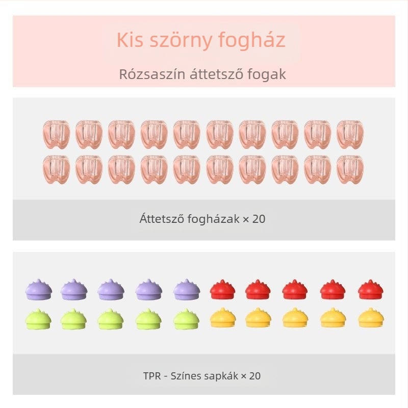 20 tejfog-emléktartó doboz gyerekeknek, műanyag tároló doboz tejfogak számára, 0–3 éveseknek megfelelő