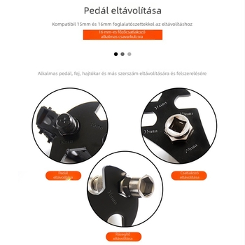 BOY kerékpár pedál kulcs, ötoldalas csatlakozókulcs, többfunkciós négy az egyben, szénacél