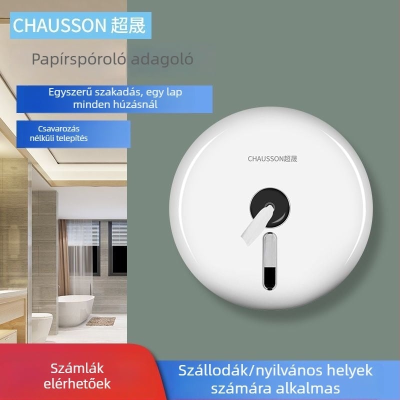 Fali középtolású papírtartó doboz, szállodák és otthoni fürdőszobák számára, műanyagból, modell CSZJH-8910, vízálló és többfunkciós.