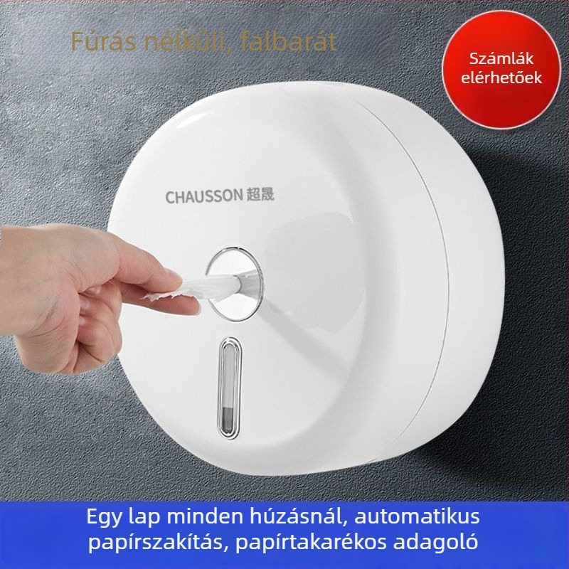 Fali középtolású papírtartó doboz, szállodák és otthoni fürdőszobák számára, műanyagból, modell CSZJH-8910, vízálló és többfunkciós.