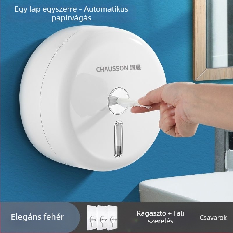 Fali középtolású papírtartó doboz, szállodák és otthoni fürdőszobák számára, műanyagból, modell CSZJH-8910, vízálló és többfunkciós.