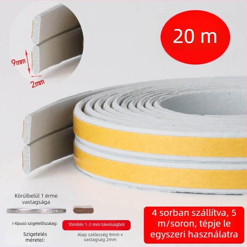 DEI modell Ablakszéli hézagtömítő szalag, Windows használathoz, Típus: Egyéb, Feldolgozási mód: Egyéb