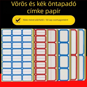 Öntapadós címkepapír kis címkékhez és árakhoz — téglalap alakú, modell 1, márka Jinyu