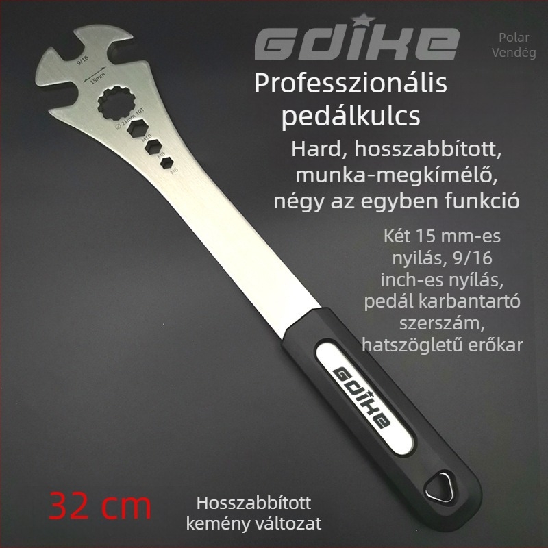 GDIKE Meghosszabbított pedálkulcs kerékpárhoz és MTB-hez – pedál eltávolítására és beépítésére