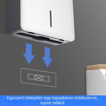 Fali papírzsebkendő doboz, fúrás nélküli, műanyag, MK-316, vízálló