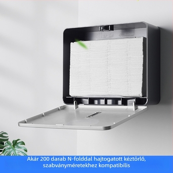 Fali papírzsebkendő doboz, fúrás nélküli, műanyag, MK-316, vízálló