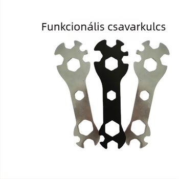 Kétoldalas kerékpárjavító kulcs, többfunkciós, 45# acél
