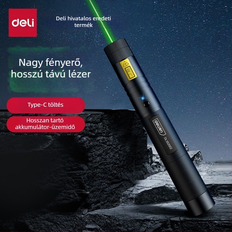 Hosszú hatótávú lézerpointer toll IR indikátorral és erős zseblámpával — LiPo akkumulátor, Effective márka