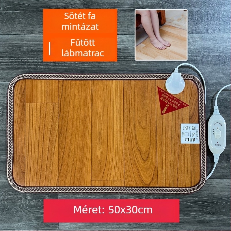 Elektronikus talpmelegítő alátét az íróasztal alatt – USB tápegység, pamut felső réteg, melegítő párna a lábaknak