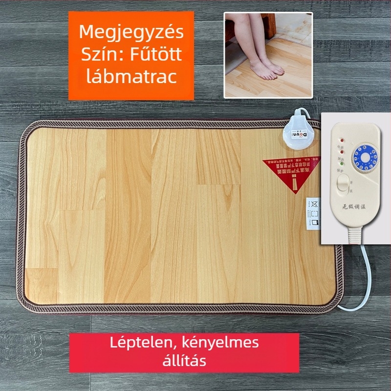 Elektronikus talpmelegítő alátét az íróasztal alatt – USB tápegység, pamut felső réteg, melegítő párna a lábaknak