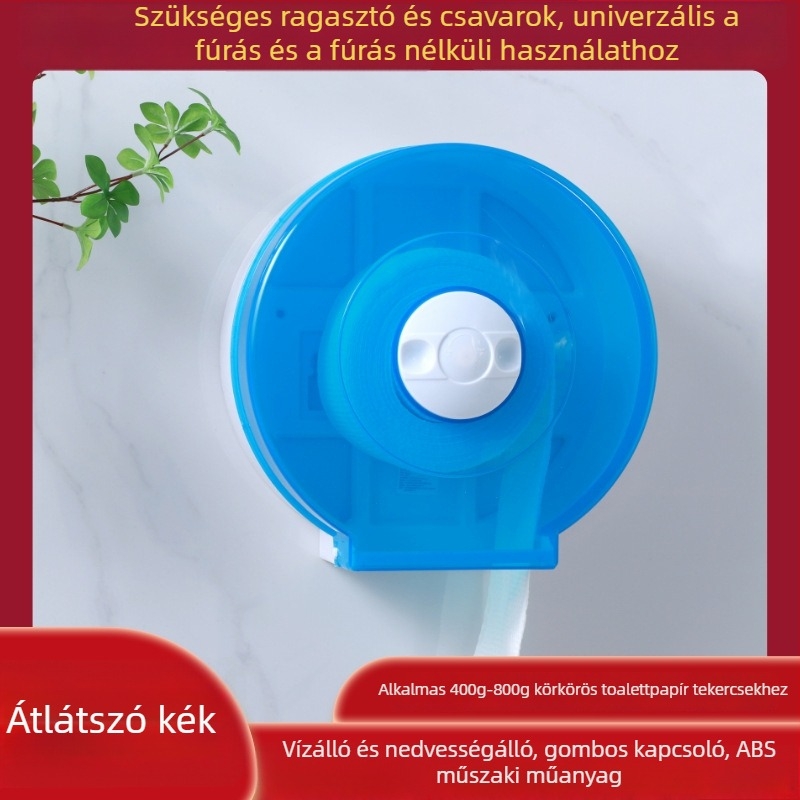 Fali WC-papírtartó doboz nagy tekercshez, vízálló műanyag, modell 4, 4 darabos készlet, kereskedelmi fürdőszobákhoz