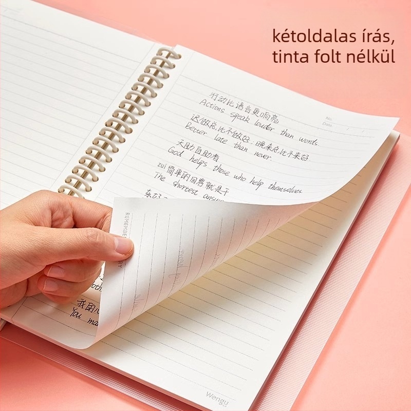 Binder kötésű notesz, levehető lapokkal, osztókkal, PP műanyag tok, 80 g nyersfa rostos papír