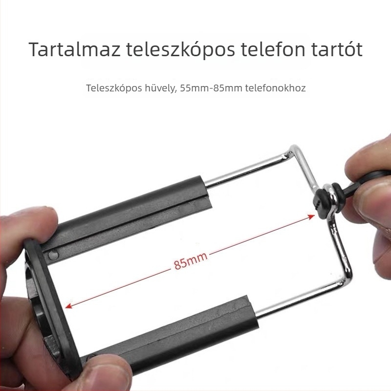 Rugalmas telefontrípóddal Bluetooth távirányítóval, rezgéscsillapítás, asztali tartó szelfihez és élő közvetítéshez