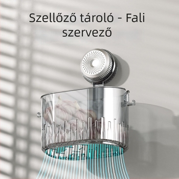 Falihoz szerelhető konyhai tároló hagymához, gyömbérhez és fokhagymához - többfunkciós, műanyag, téglalap alakú dizájn