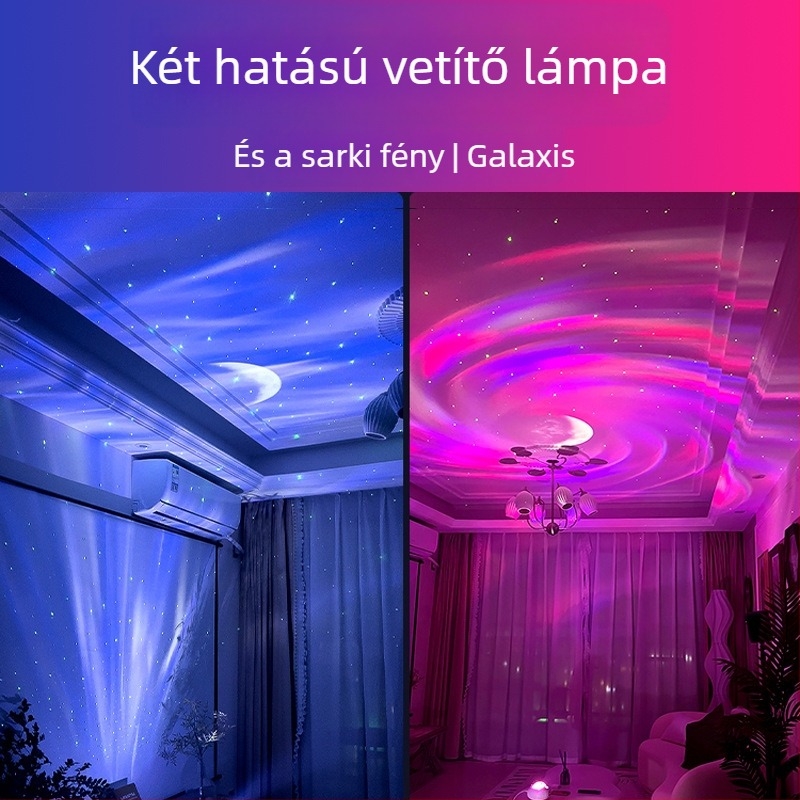 Csillagos ég projektor lámpa – USB tápegység, Bluetooth, távirányító, sztereó, asztali telepítés