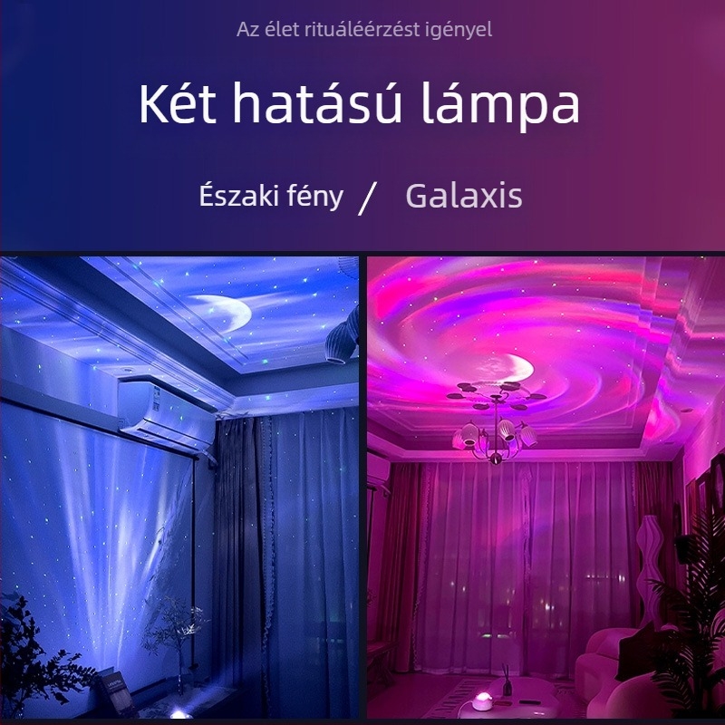 Csillagos ég projektor lámpa – USB tápegység, Bluetooth, távirányító, sztereó, asztali telepítés