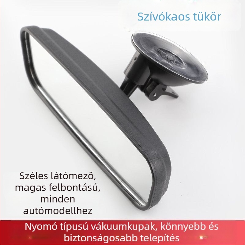 Hátsó tükör szívóval rögzíthető belső használatra, triciklikkel, négykerekűekkel és furgonokkal kompatibilis, tolatási segéd