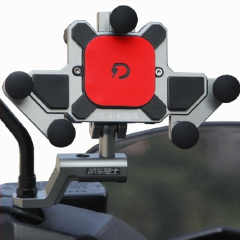 Alumínium ötvözetű hátsó tükrös tartó motorkerékpárok és robogók számára, navigációs kiegészítő és telefon-tartó