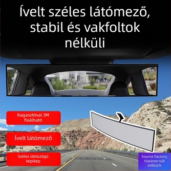 Autó belső visszapillantó tükör AC-1400, ABS, univerzális típus, többirányú állítás, súly 219 g