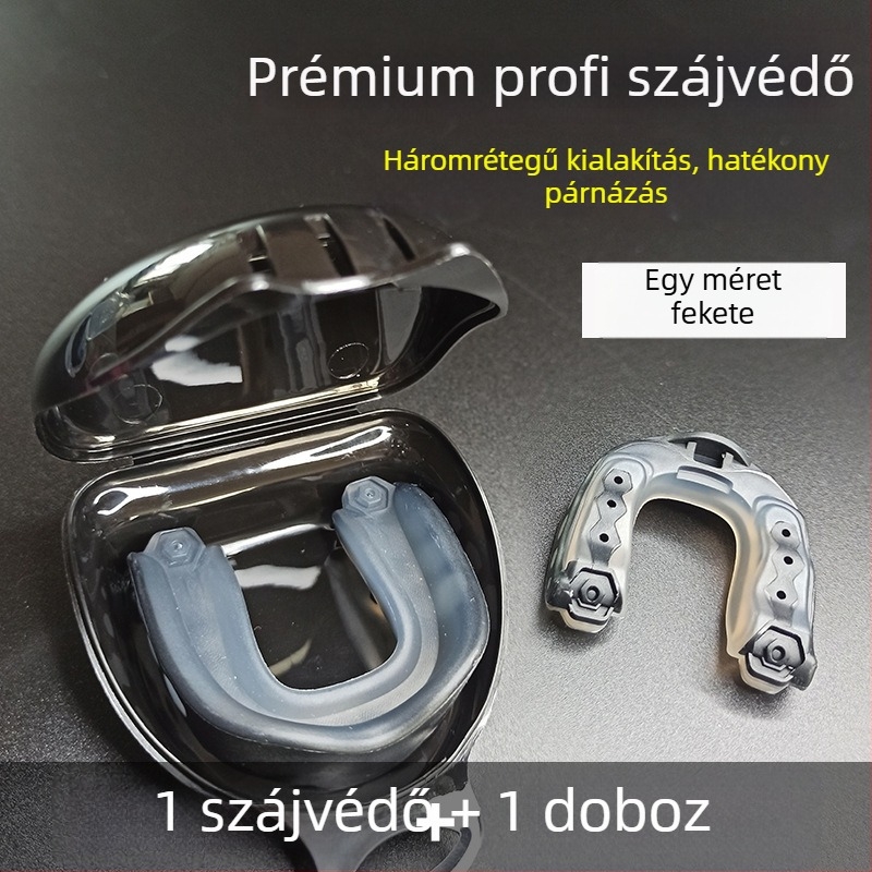 Taekwondo és harcművészetek szájvédő, hőre formálható, könnyű súly 0,02, alkalmas felnőtteknek és gyerekeknek