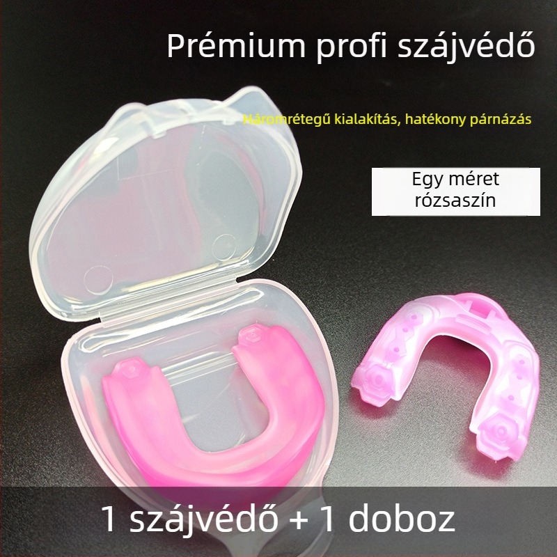 Taekwondo és harcművészetek szájvédő, hőre formálható, könnyű súly 0,02, alkalmas felnőtteknek és gyerekeknek