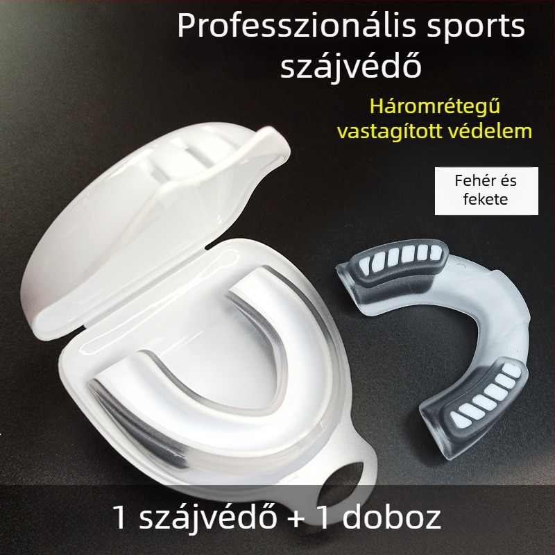 Taekwondo és harcművészetek szájvédő, hőre formálható, könnyű súly 0,02, alkalmas felnőtteknek és gyerekeknek