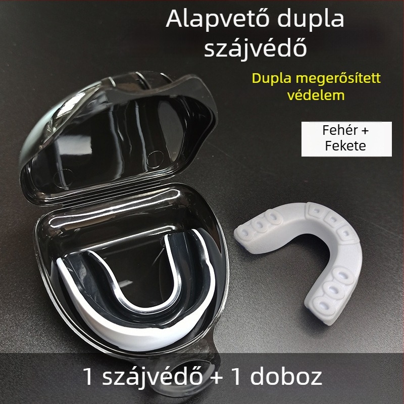 Taekwondo és harcművészetek szájvédő, hőre formálható, könnyű súly 0,02, alkalmas felnőtteknek és gyerekeknek