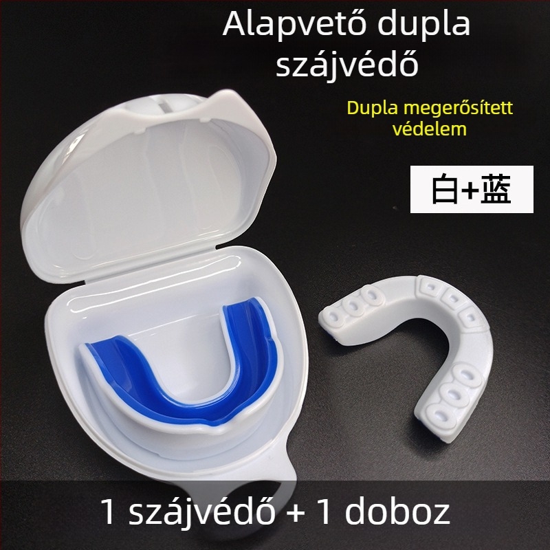 Taekwondo és harcművészetek szájvédő, hőre formálható, könnyű súly 0,02, alkalmas felnőtteknek és gyerekeknek