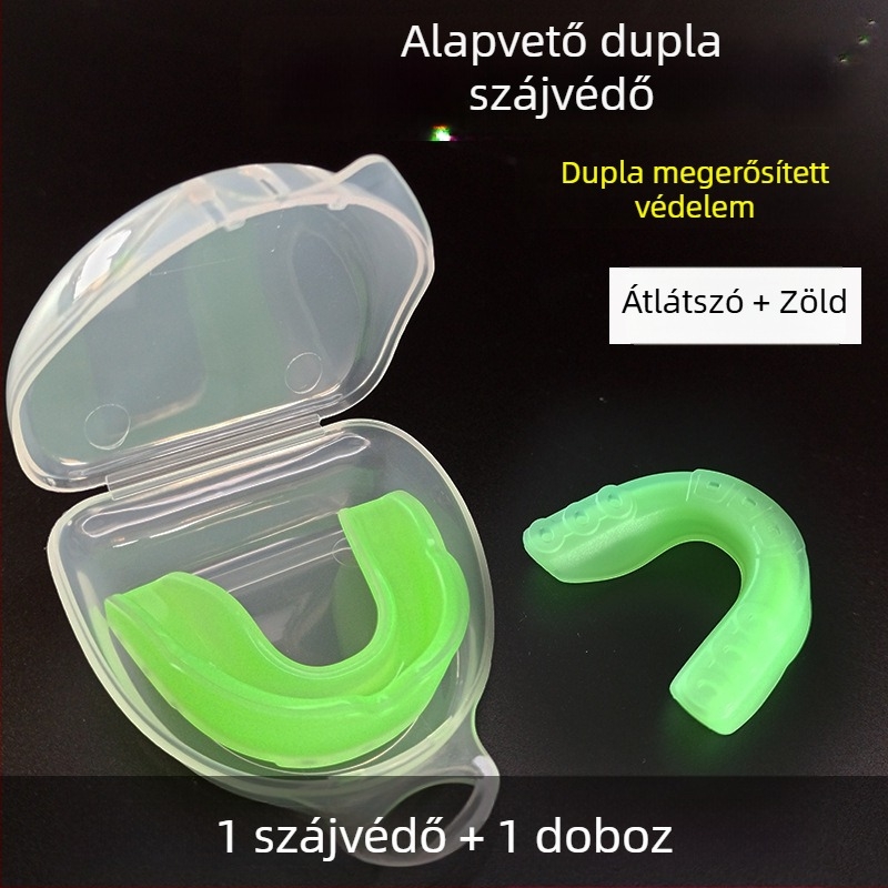 Taekwondo és harcművészetek szájvédő, hőre formálható, könnyű súly 0,02, alkalmas felnőtteknek és gyerekeknek