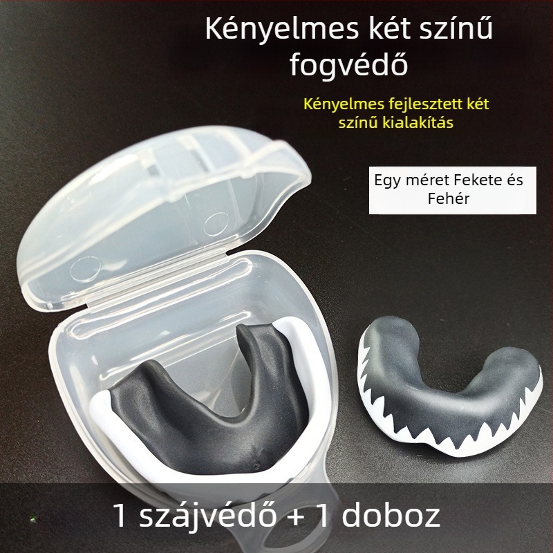 Taekwondo és harcművészetek szájvédő, hőre formálható, könnyű súly 0,02, alkalmas felnőtteknek és gyerekeknek