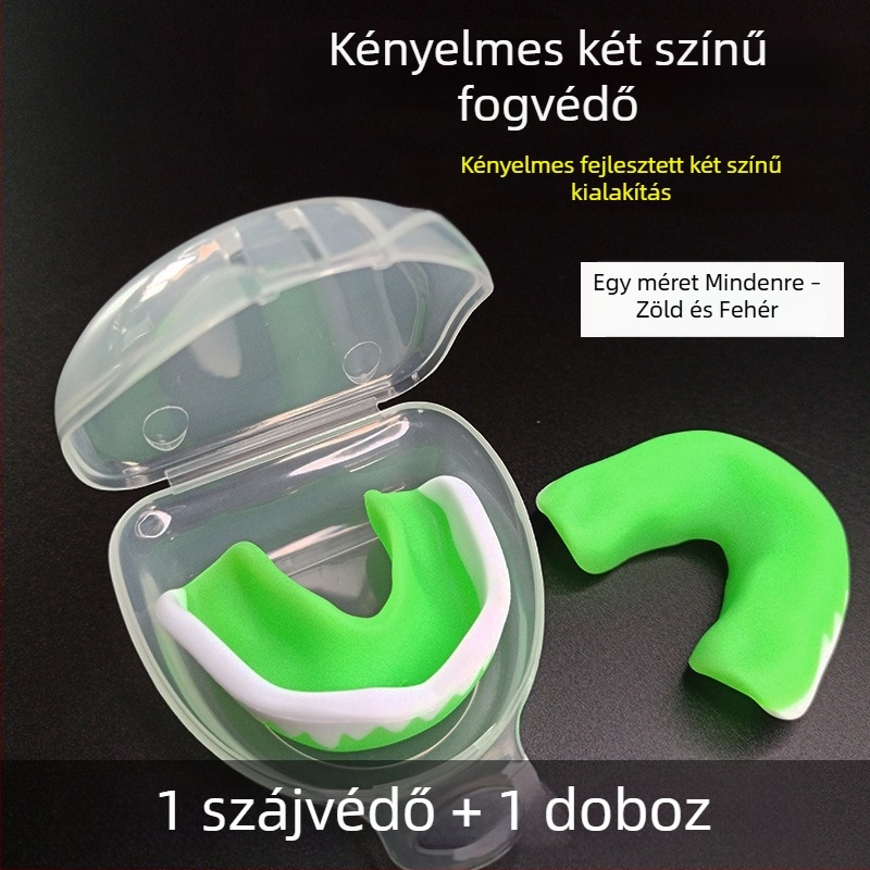 Taekwondo és harcművészetek szájvédő, hőre formálható, könnyű súly 0,02, alkalmas felnőtteknek és gyerekeknek