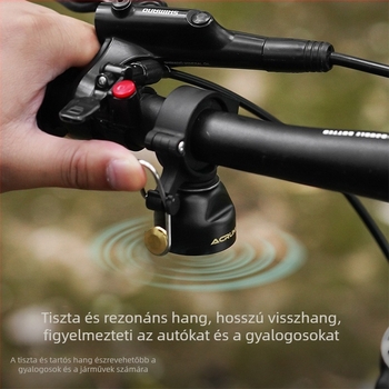 Acrunu kerékpárcsengő MTB/országúti biciklire — alumíniumötvözet, 100 dB, 60 g, modell Aluminum alloy bell, éles és tiszta hang, rozsdamentes