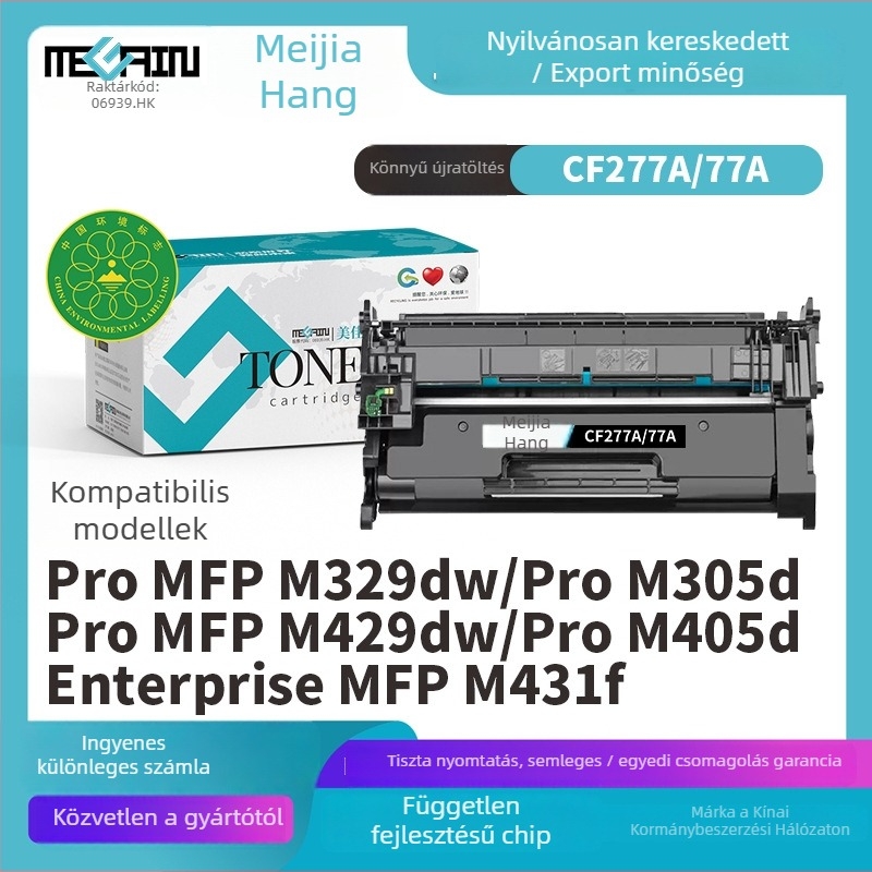 CF277A tonerkazetta HP LaserJet Pro – Beautiful Sound, 3000 oldal, kompatibilis M329dw, M305d/3; utántöltés nem lehetséges
