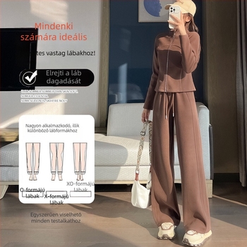 Női casual kosztüm nadrággal, tavasz 2025, poliészter anyag, poliészter arány 90–95%, hosszú ujjú