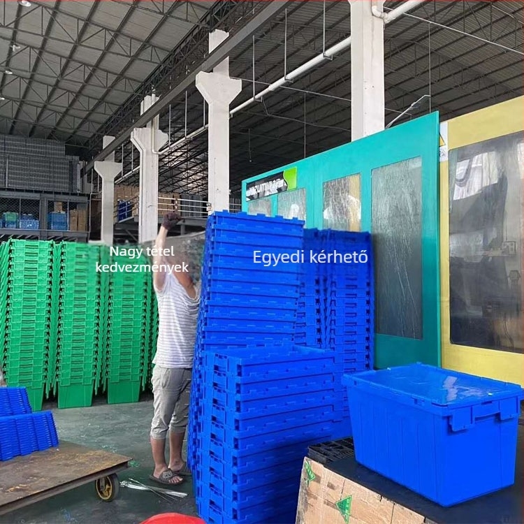 HDPE logisztikai doboz lyukas kivitel, strapabíró műanyag szállításhoz, tömeg 3.5 kg, teherbírás 90–100 kg, márka Alliance