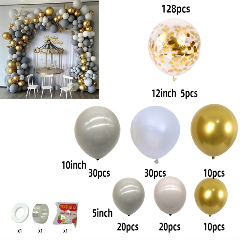 Latex lufiból készült ív háttér dekoráció születésnapokra és esküvőkre