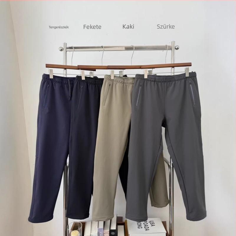BH6885 téli férfi soft-shell szélálló casual nadrág, lazább szabású