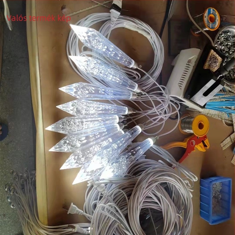 Akrilból készült mennyezeti függőlámpa esküvői dekorációhoz, 220V, modell: Ceiling String Lamp