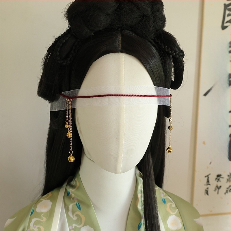 Guanyin fátyolos szemmaszk haranggal és kötéllel cosplayhoz — Termékkód L3039, felnőtteknek, nyári megjelenés 2025