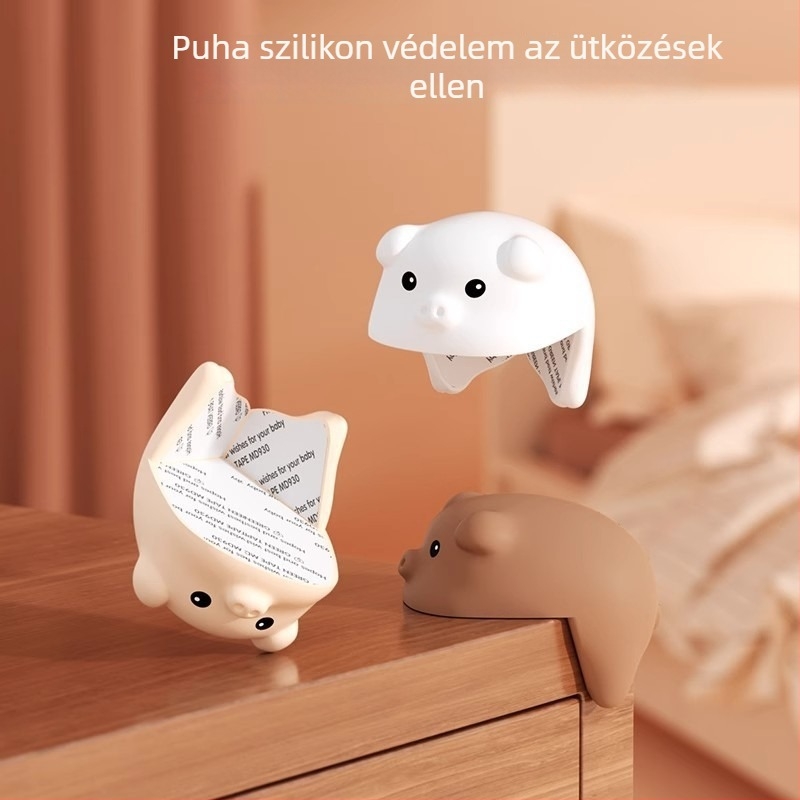 Szilikon sarkvédők babáknak – jobb szögű asztalsarok védelme, ütközés elleni