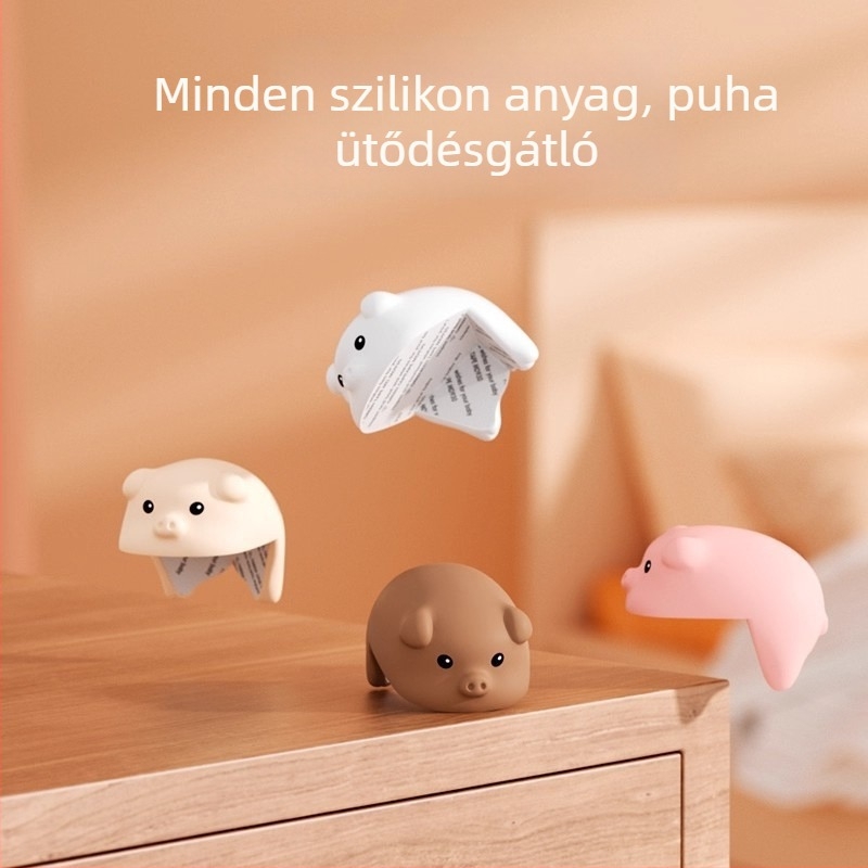 Szilikon sarkvédők babáknak – jobb szögű asztalsarok védelme, ütközés elleni