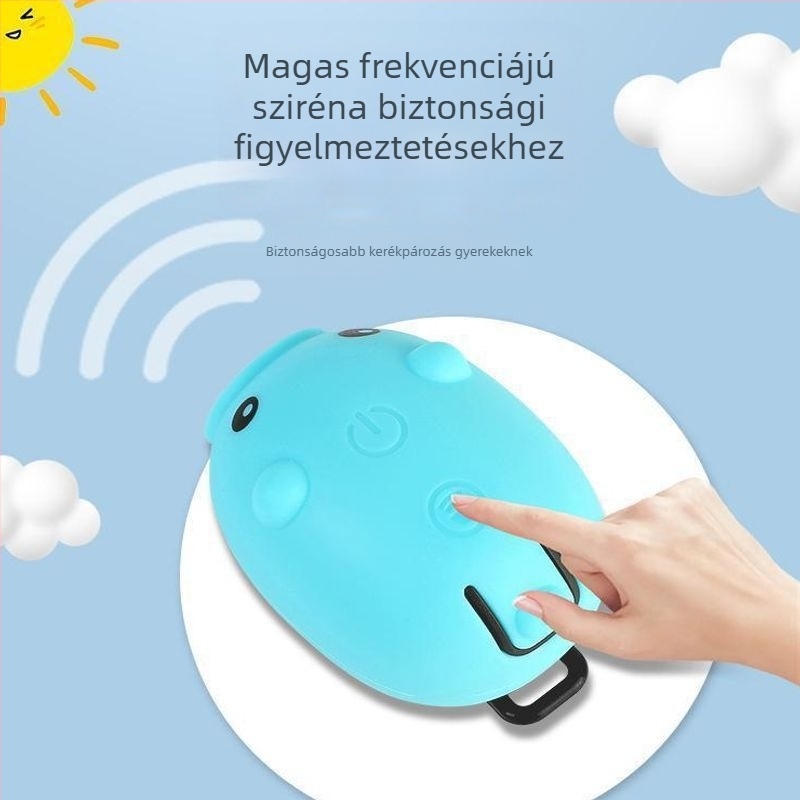 Kisgyermekek kerékpárjának első fénye haranggal és hátsó fénnyel éjszakai bringázáshoz