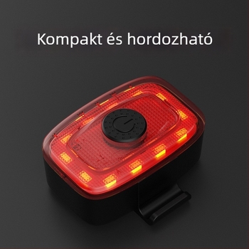 Első és hátsó kerékpár világítás USB töltéssel éjszakai tekeréshez, országúti és mountain bike kerékpárokhoz, figyelmeztető fény
