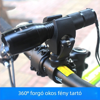 MTB lámpatartó 360°-os forgatható fejjel – lámpa tartó és rögzítő keret, KUTU