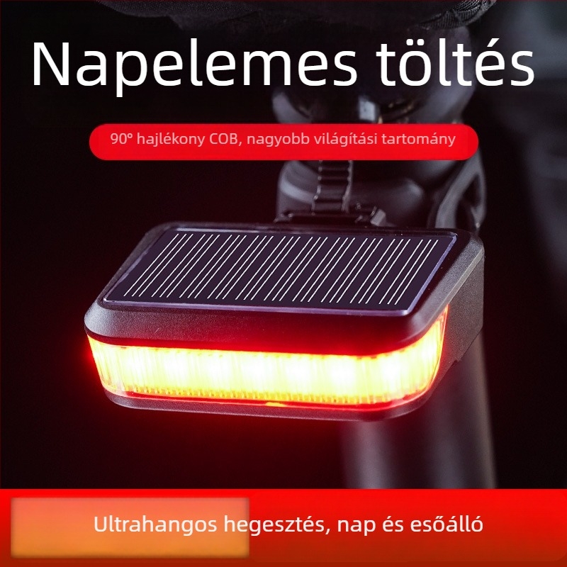 Assaulter kerékpár hátsó lámpa, Modell 1120, Napelemes, éjszakai vezetési figyelmeztető fény MTB- és országúti kerékpárokhoz