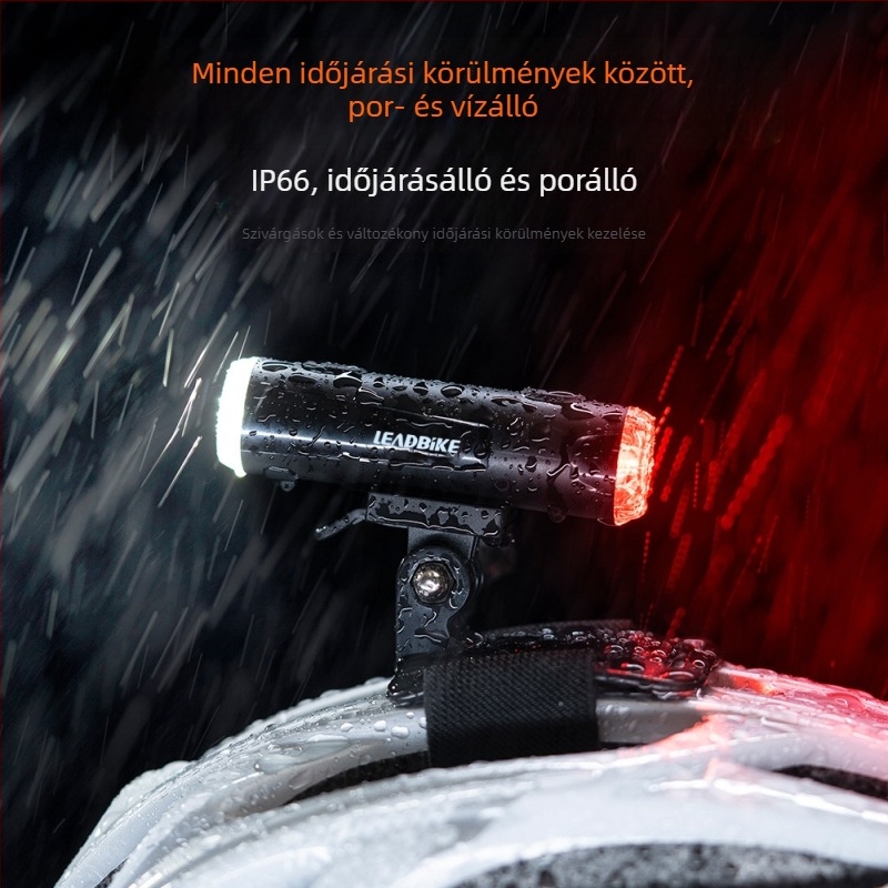 Leadbike LD56: integrált kerékpár- és sisakvilágítás — elő- és hátsó fény, USB töltés, testreszabás elérhető, licencelt magáncímke