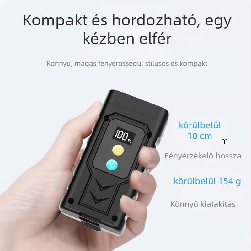 Kerékpár lámpa kürttel, állítható lumenértékek, 2000mAh akkumulátor, csatolható rögzítés, Micro-USB töltés