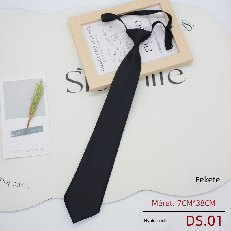 Uniszex Jacquard nyakkendő, egyszínű poliészter szál, gallérvirág